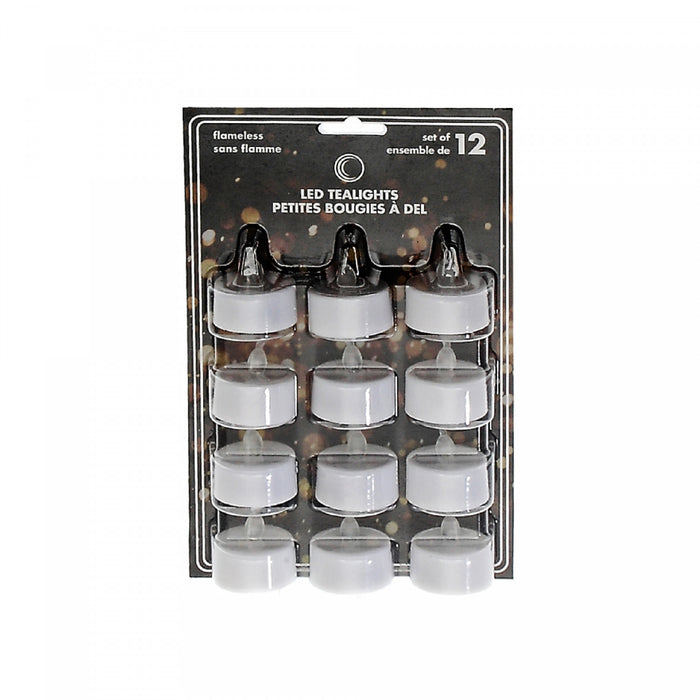 Ensemble de 12 petites chandelles à DEL blanches à lueur chaleureuse - ensemble de 2