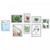 Ensemble galerie de 8 cadres en étain