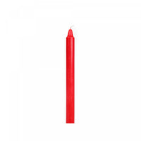 Bougies en colonne rouges non parfumées de 10 po - ensemble de 12 bougies