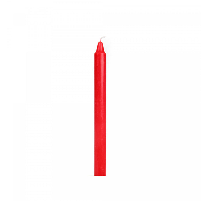 Bougies en colonne rouges non parfumées de 10 po - ensemble de 12 bougies