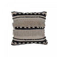 Coussin ébouriffé en coton tissé à la main - ensemble de 2 coussins