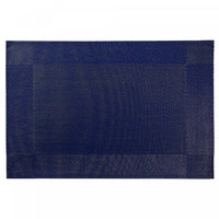 Napperon bleu marine en vinyle de style classique - ensemble de 12