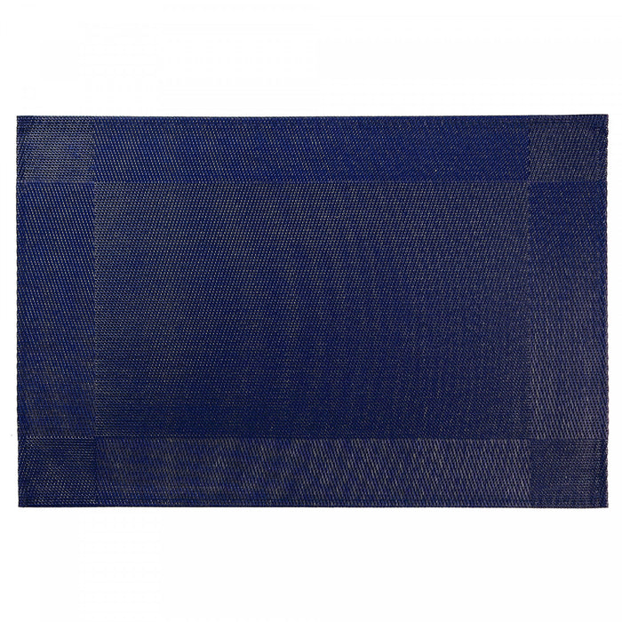 Napperon bleu marine en vinyle de style classique - ensemble de 12