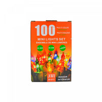 Jeu de 100 petites lumières pour l’intérieur avec ampoules multicolores - ensemble de 2 jeux de lumières de Noël