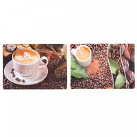Napperon réversible au thème « Amour du café » avec images de café