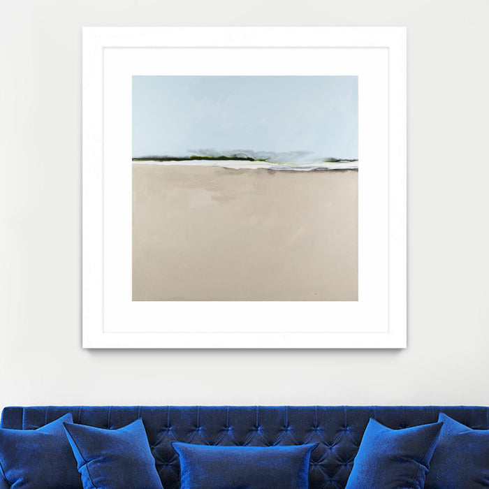 Œuvre d’art murale encadrée blanche et mate « Simply Stated » 30 x 30