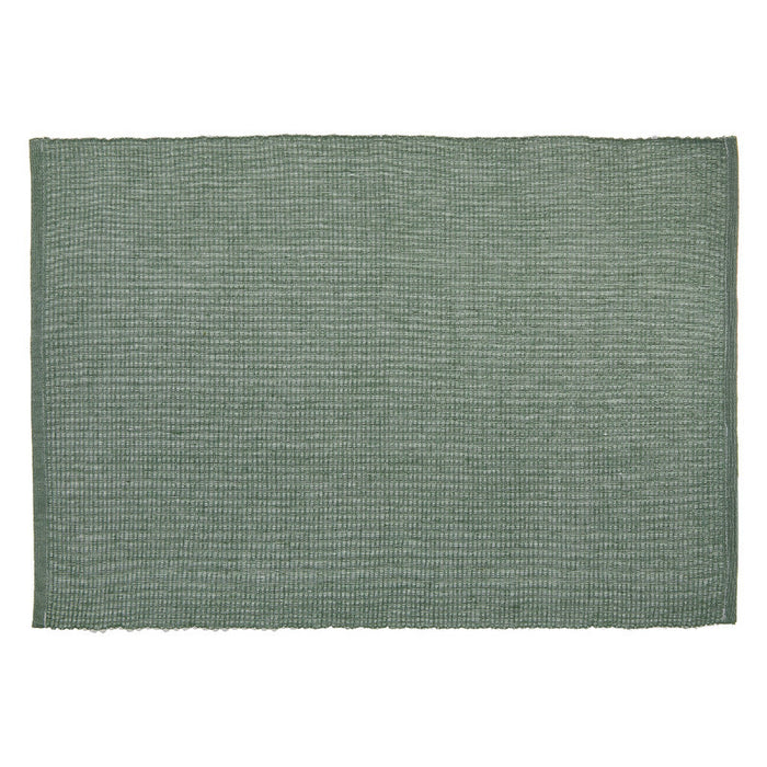 Napperon vert menthe en chambray côtelé - ensemble de 12