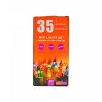 Jeu de 35 petites lumières pour l’intérieur et l’extérieur avec ampoules multicolores - ensemble de 2 jeux de lumières de Noël