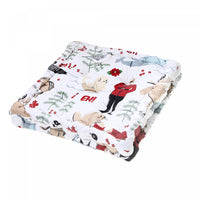 Coussin carré stylé 16 po x 16 po au thème « canadiana » - ensemble de 2 coussins de chaise
