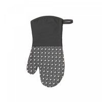Mitaines de four en silicone gris à motif géométrique - ensemble de 4