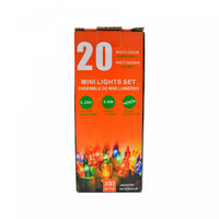 Jeu de 20 petites lumières pour l’intérieur avec ampoules multicolores - ensemble de 2 jeux de lumières de Noël