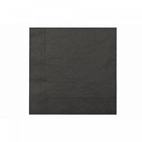 Paquet de 20 grandes serviettes de table noires à 3 épaisseurs - ensemble de 6 paquets