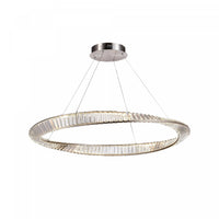 Luminaire suspendu Stella nickel satiné à DEL de 65 W