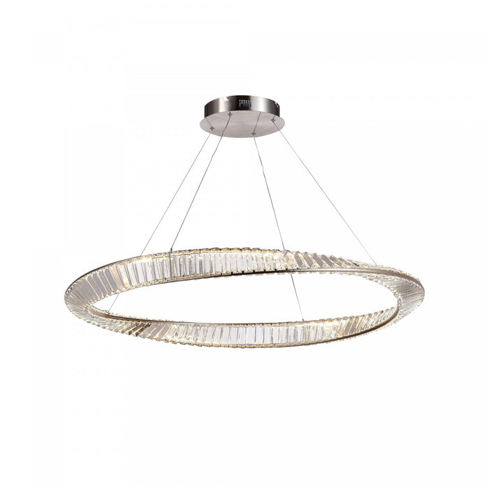 Luminaire suspendu Stella nickel satiné à DEL de 65 W