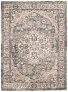 Carpette Octavian Tabriz bleu-ivoire - 6 pi 7 pox 9 pi 6 po