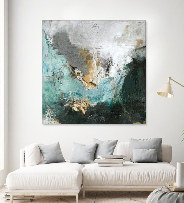 Œuvre d’art murale Giant Art « Arctic Green » 72 x 72