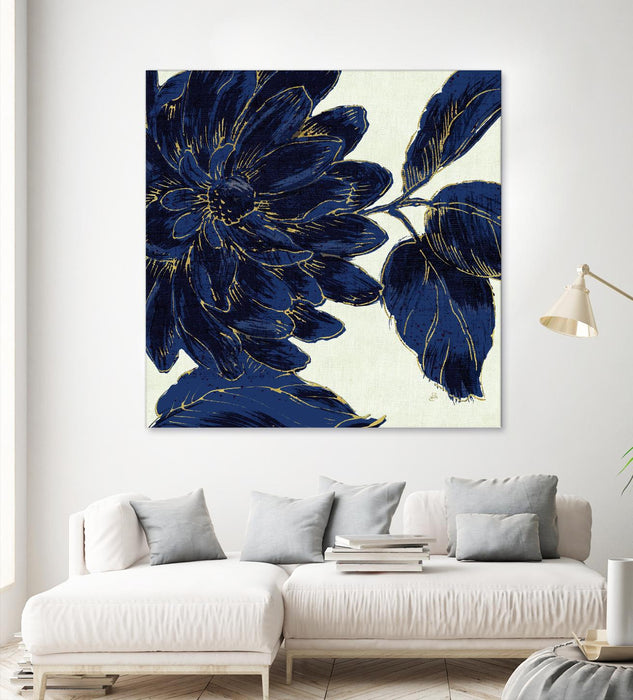 Œuvre d’art murale Giant Art « Indigo Garden I » 72 x 72