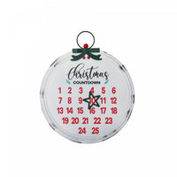 Décoration murale calendrier de l'avent en forme de boule de Noël en métal