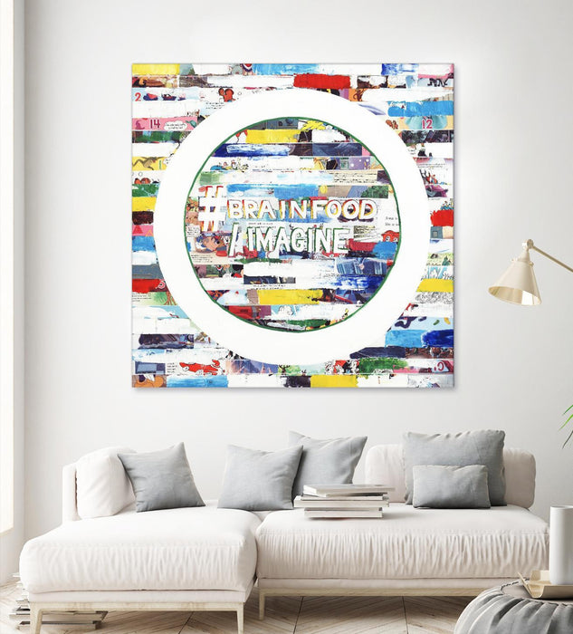 Œuvre d’art murale Giant Art « Smoke Circus Iv » 72 x 72