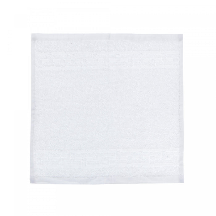 Débarbouillette nattée blanche 12 x 12 - ensemble de 6 serviettes