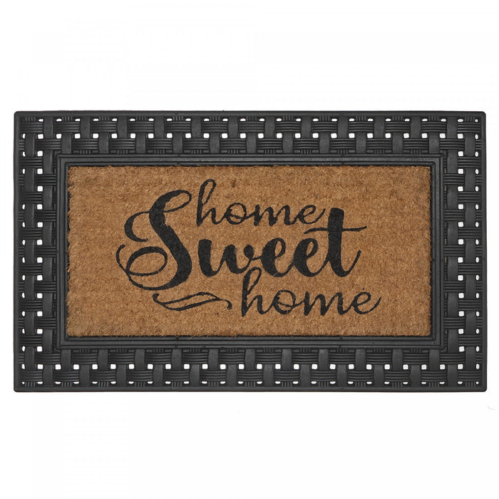 Tapis de plancher « Home Sweet Home » en caoutchouc et tapis-brosse