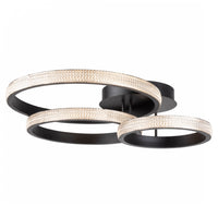 Plafonnier affleuré Nova noir à DEL de 40 W