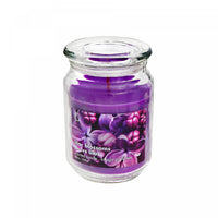 Pot parfumé de 18 oz à arôme de fleurs lilas avec couvercle en verre - ensemble de 2 bougies