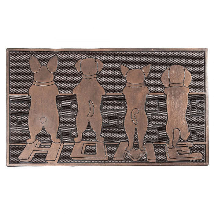 Tapis de plancher « Home » avec chiens, en caoutchouc