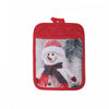Poignée ornée d’un de bonhomme de neige avec pochette - ensemble de 4