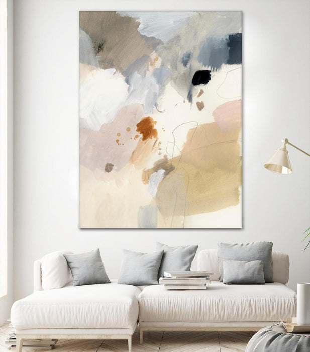 Œuvre d’art murale Giant Art « Neutral Scrawl I » 72 x 54