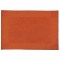 Napperon orange en vinyle de style classique - ensemble de 12
