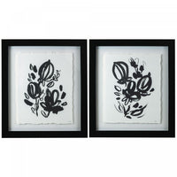 Ensemble de 2 œuvres d’art murales 12 x 14 fleurs de chanvre
