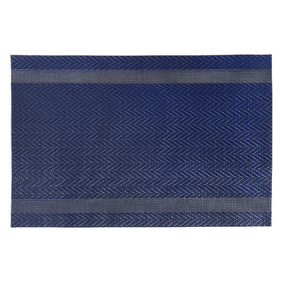 Vinyl Placemat Mackenzie Navy Blue - Set of 12|Napperon Mackenzie bleu marine en vinyle - ensemble de 12