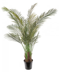 Palmier areca artificiel de 59 po pour l’intérieur et l’extérieur en pot noir