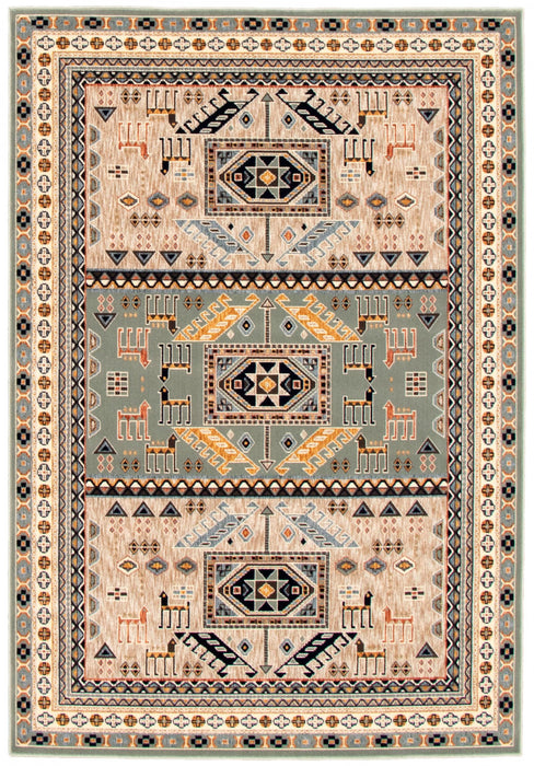 Carpette Quincy bleu sarcelle - 5 pi 3 po x 7 pi 3 po 