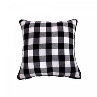 Coussin rembourré de coton 18 po x 18 po à point à carreaux blanc - ensemble de 2 coussins