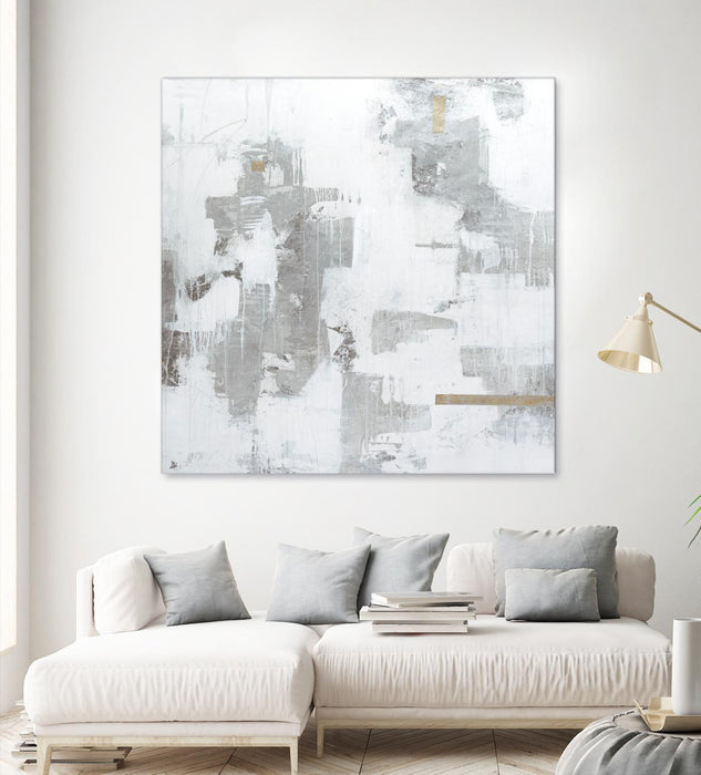 Œuvre d’art murale Giant Art « Haloed In Metallic Ii » 72 x 72