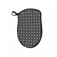 Poignée en silicone noir à motif géométrique - ensemble de 4