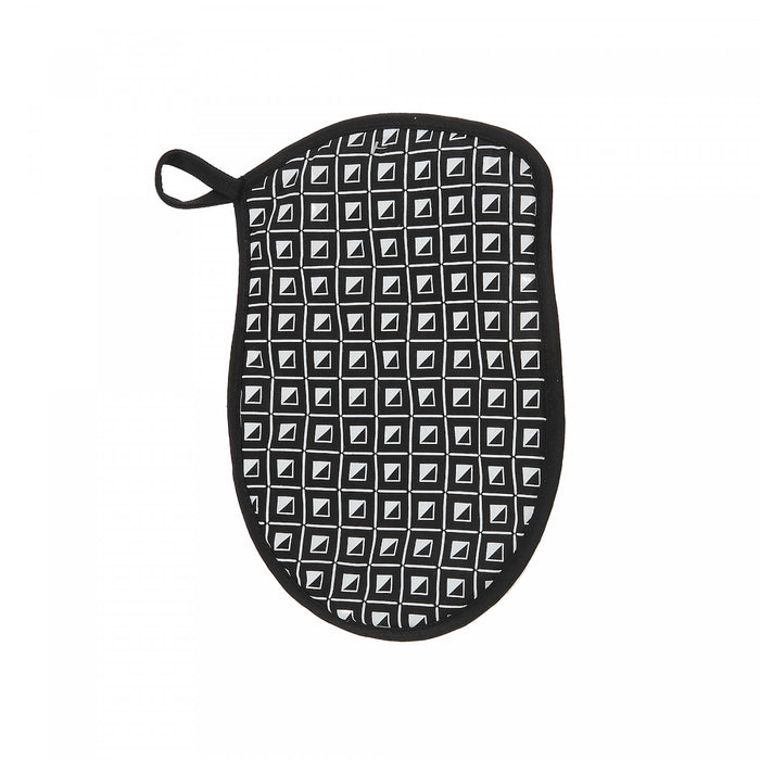 Poignée en silicone noir à motif géométrique - ensemble de 4
