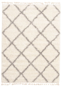 Carpette à poil long Helma Diamond crème 3 pi 11 po x 5 pi 11 po