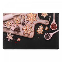 Napperon en plastique avec une image de biscuits de Noël - ensemble de 12