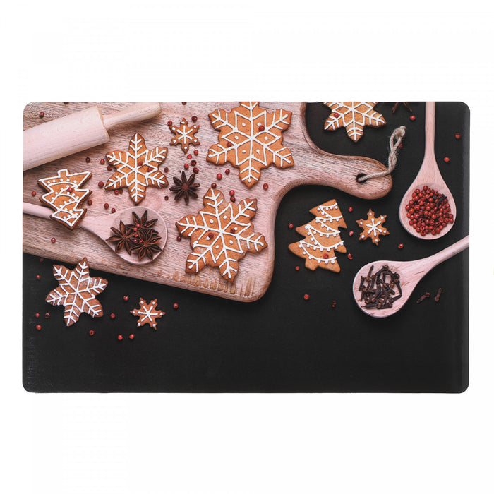 Napperon en plastique avec une image de biscuits de Noël - ensemble de 12