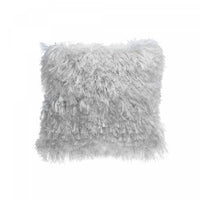 Coussin à fourrure ivoire