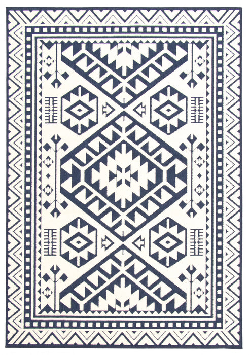 Carpette Gaia bleue 6 pi 7 po x 9 pi 6 po