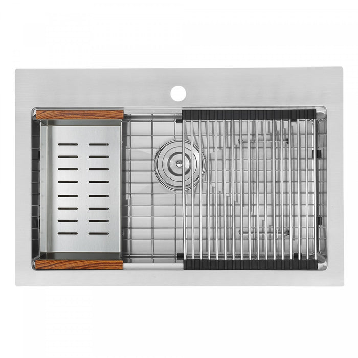 Évier de cuisine poste de travail encastré Ancona de 30 po - AN-3128