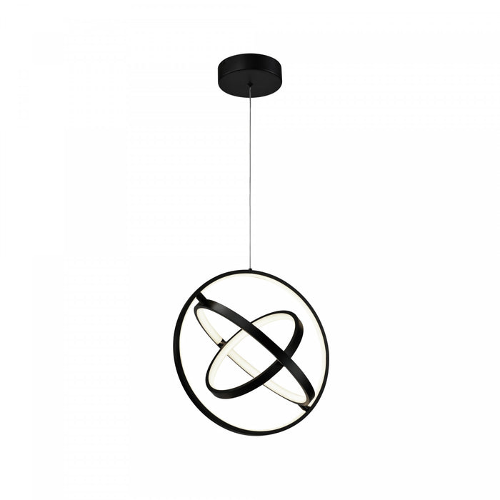 Luminaire suspendu orbe Sienna noir à DEL de 30 W