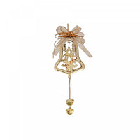 Ornement en métal doré en forme de cloche orné d’un renne - ensemble de 6 ornements de Noël