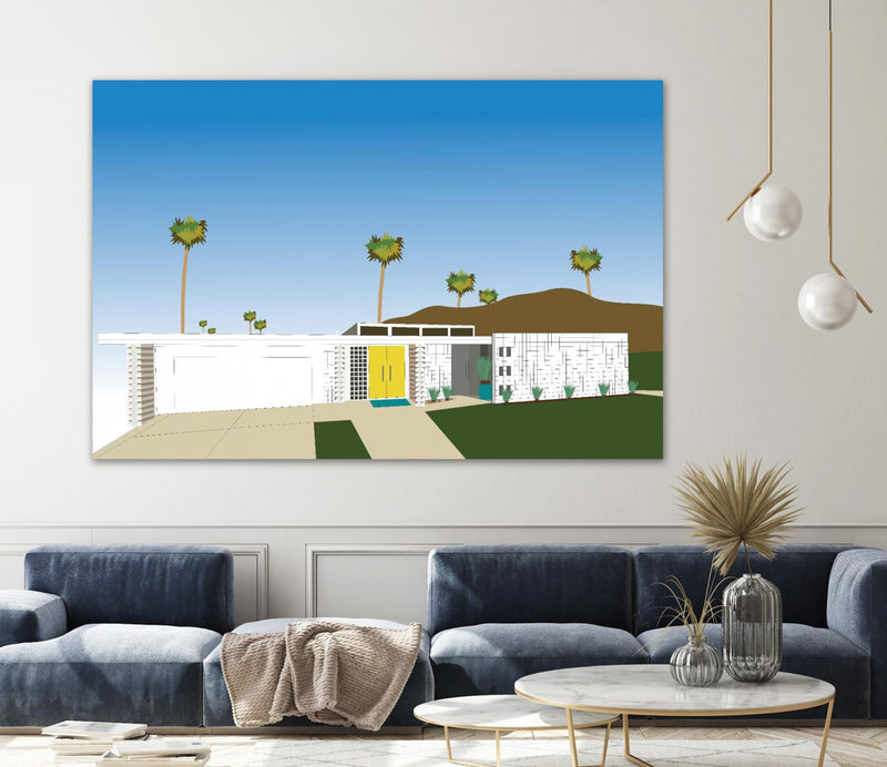Œuvre d’art murale Giant Art « Palm Spring Living Ii » 84 x 54