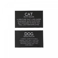 Panneau mural sur toile « Dog Noun » et « Cat Noun » 10 x 6 - ensemble de 2 décorations murales