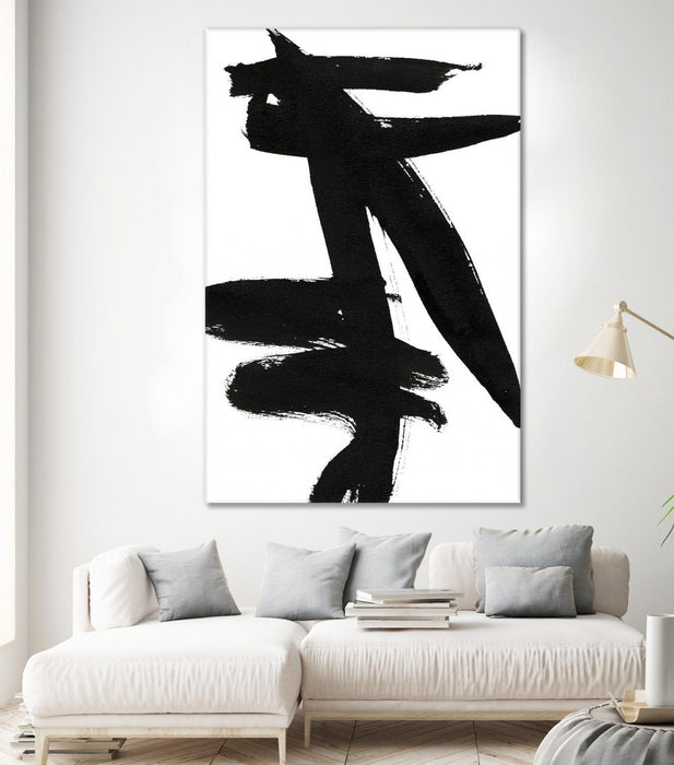 Œuvre d’art murale Giant Art « Composition In Black And White 9 » 72 x 48